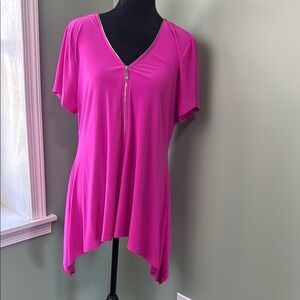 Chaus pink waterfall top XL